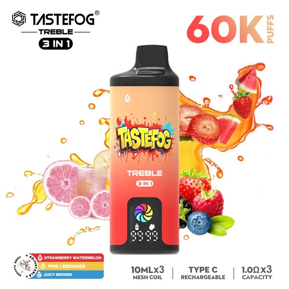 Tastefog TREBLE 60000 PUFFS 3 IN 1 Disposable Vape best